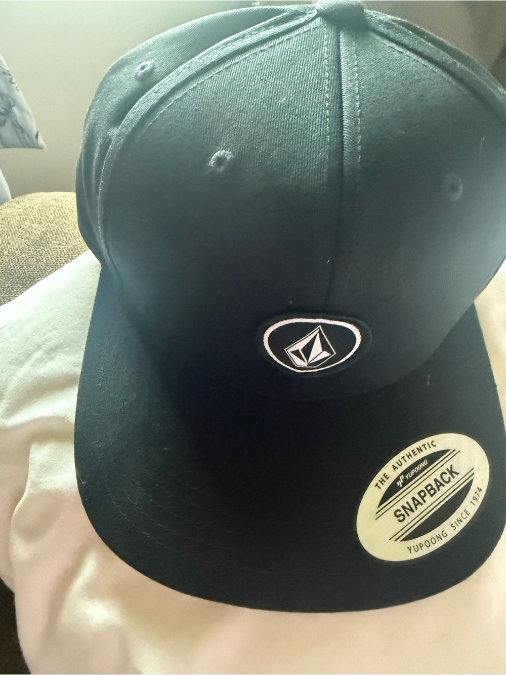 Volcom Black Adjustable Snapback Cap